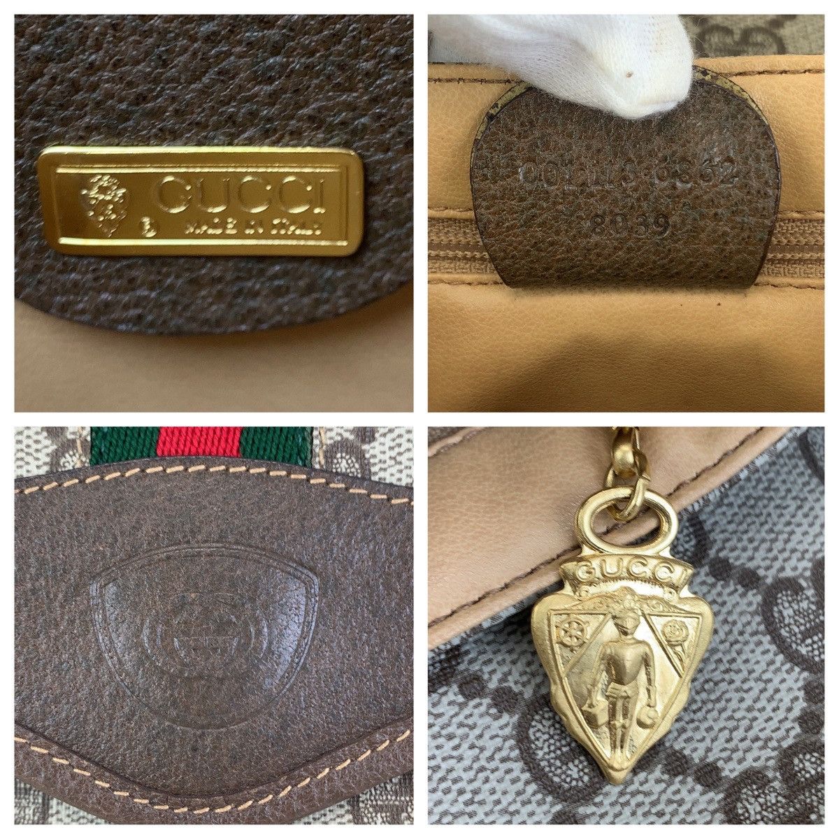 Gucci Gucci Gucci Vintage PVC Shoulder Bag Beige Brown Canvas Crossbody Bag 001.113.6862 in Very Good Condition Size ONE SIZE - 10 Thumbnail