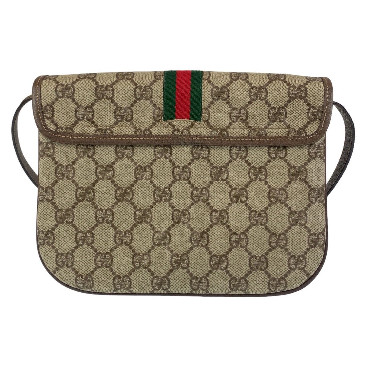 Gucci Gucci Gucci Vintage PVC Shoulder Bag Beige Brown Canvas Crossbody Bag 001.113.6862 in Very Good Condition Size ONE SIZE - 2 Thumbnail