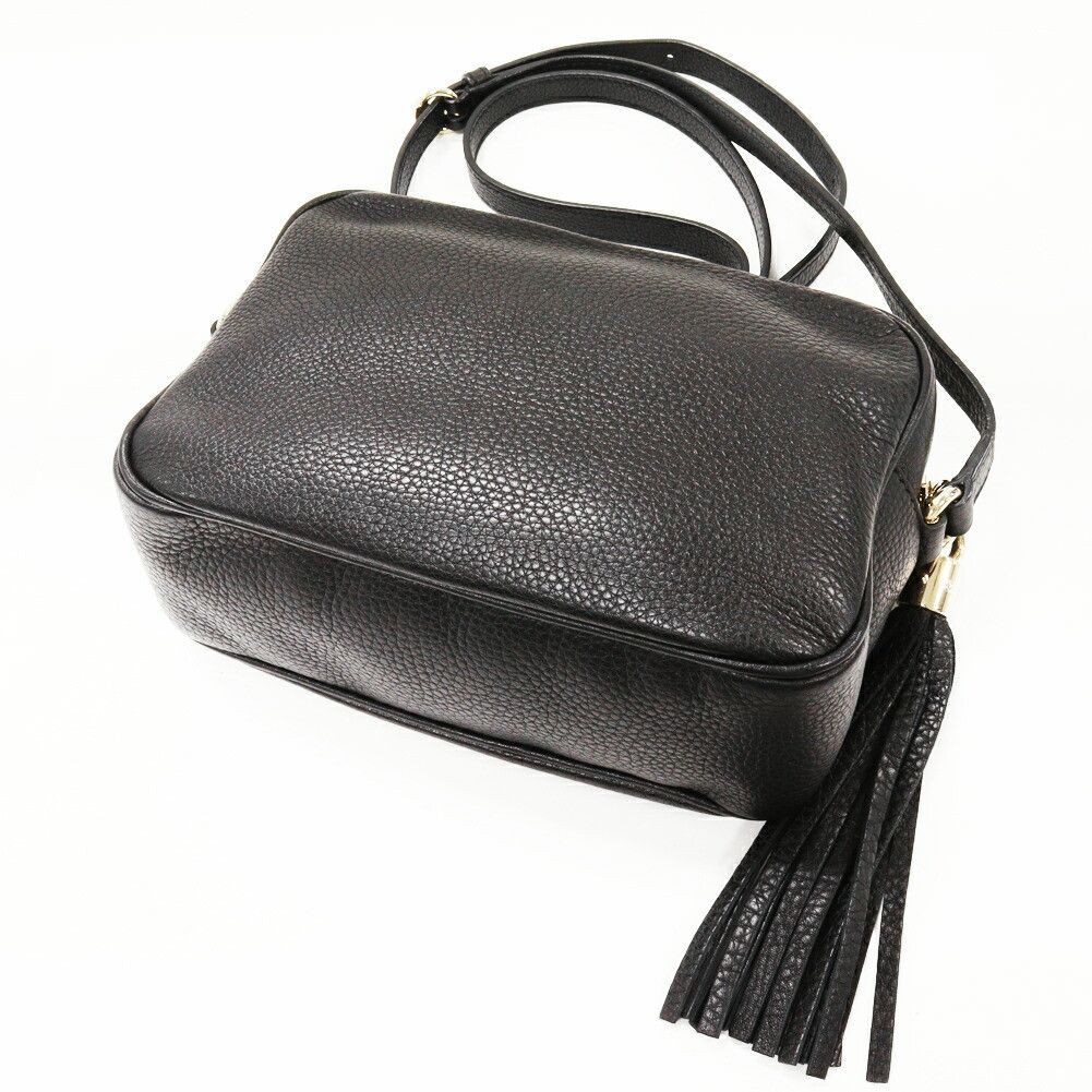 Gucci Gucci Gucci Soho Disco Calf Shoulder Bag Black Leather Crossbody Bag 308364 in Great Condition Size ONE SIZE - 3 Thumbnail