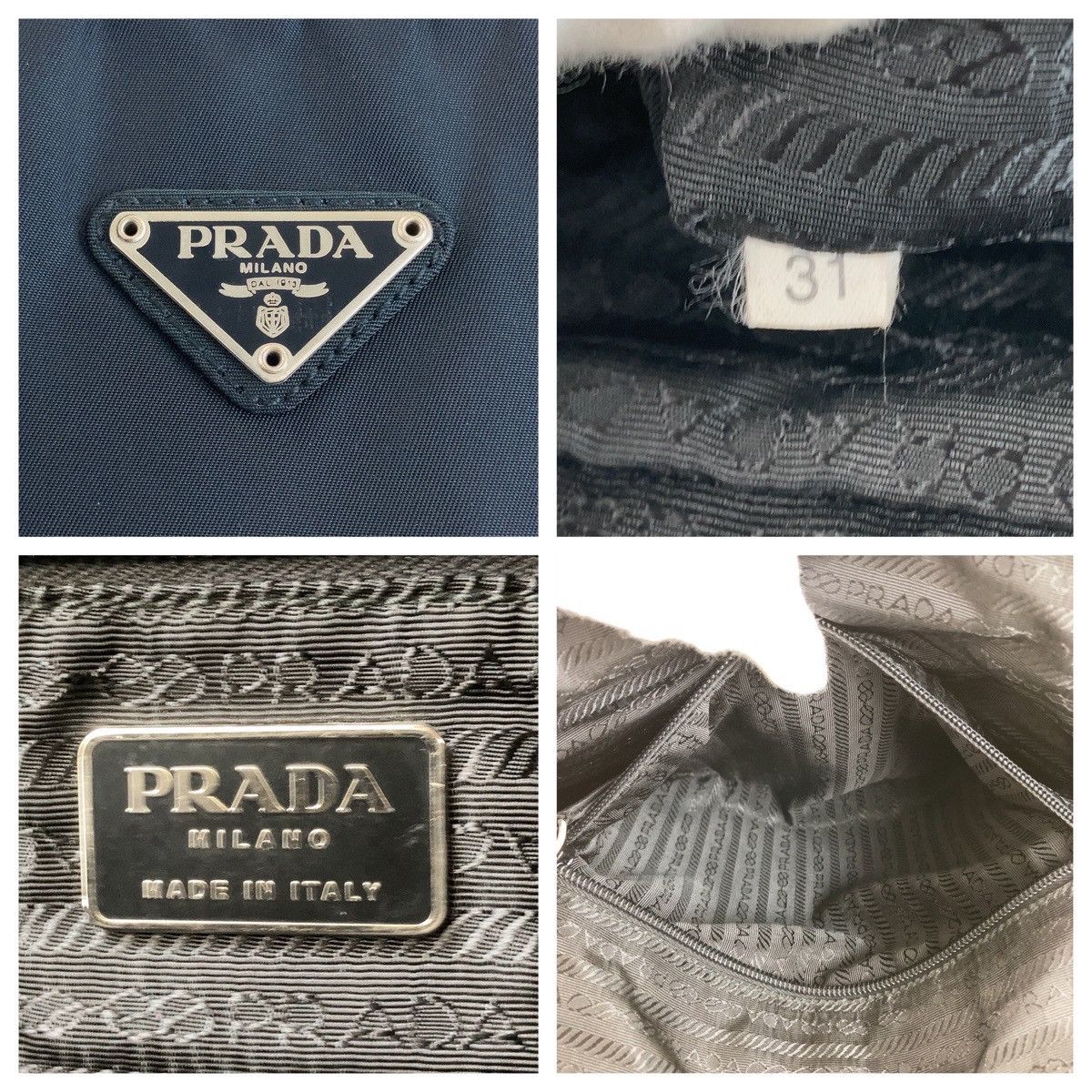 Prada Prada Prada Nylon Tessuto Logo Tote Bag Canvas Tote Bag 408648 in Very Good Condition Size ONE SIZE - 10 Thumbnail