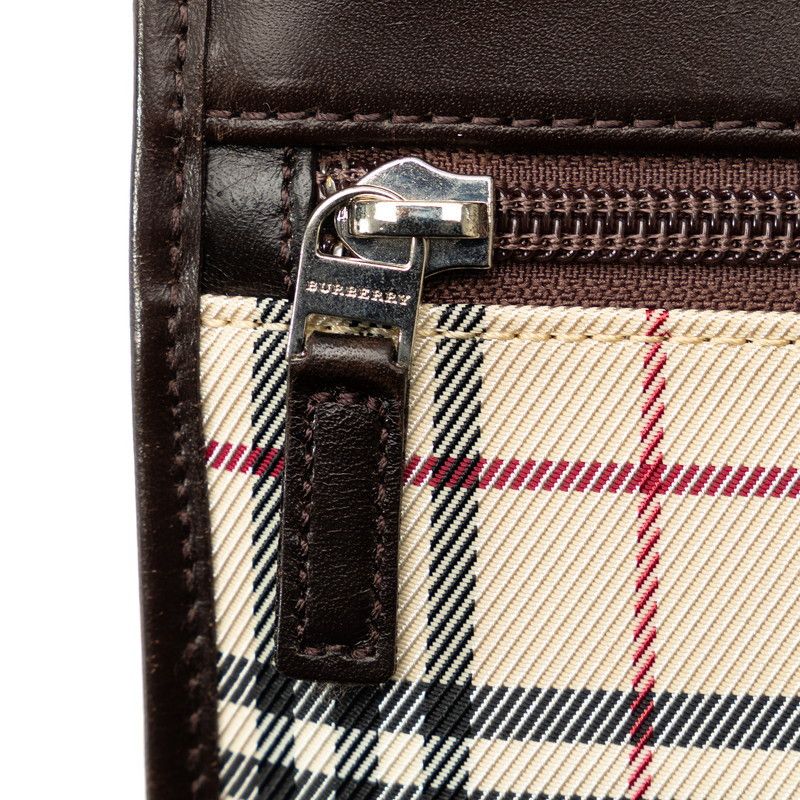 Burberry Burberry Burberry Nova Check Canvas Leather Shoulder Bag Canvas Crossbody Bag in Very Good Condition Size ONE SIZE - 5 Thumbnail