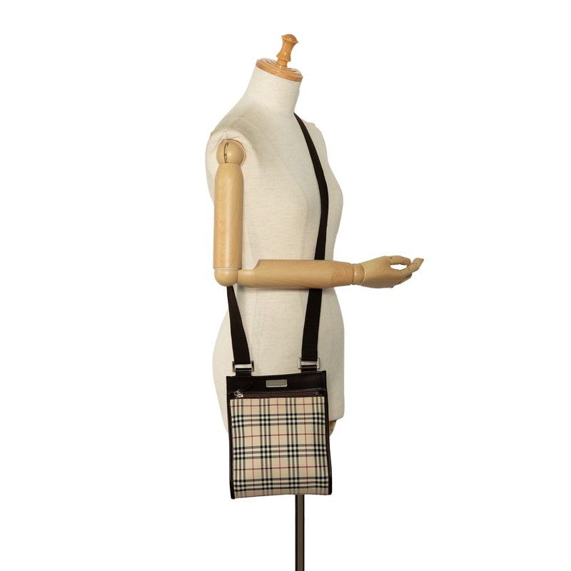 Burberry Burberry Burberry Nova Check Canvas Leather Shoulder Bag Canvas Crossbody Bag in Very Good Condition Size ONE SIZE - 8 Thumbnail