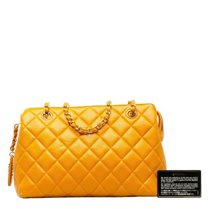 Chanel Chanel Chanel Caviar Skin Gold Chain Shoulder Tote Leather Tote Bag in Very Good Condition Size ONE SIZE - 11 Thumbnail