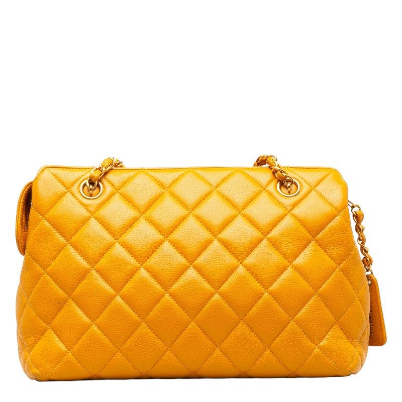 Chanel Chanel Chanel Caviar Skin Gold Chain Shoulder Tote Leather Tote Bag in Very Good Condition Size ONE SIZE - 3 Thumbnail