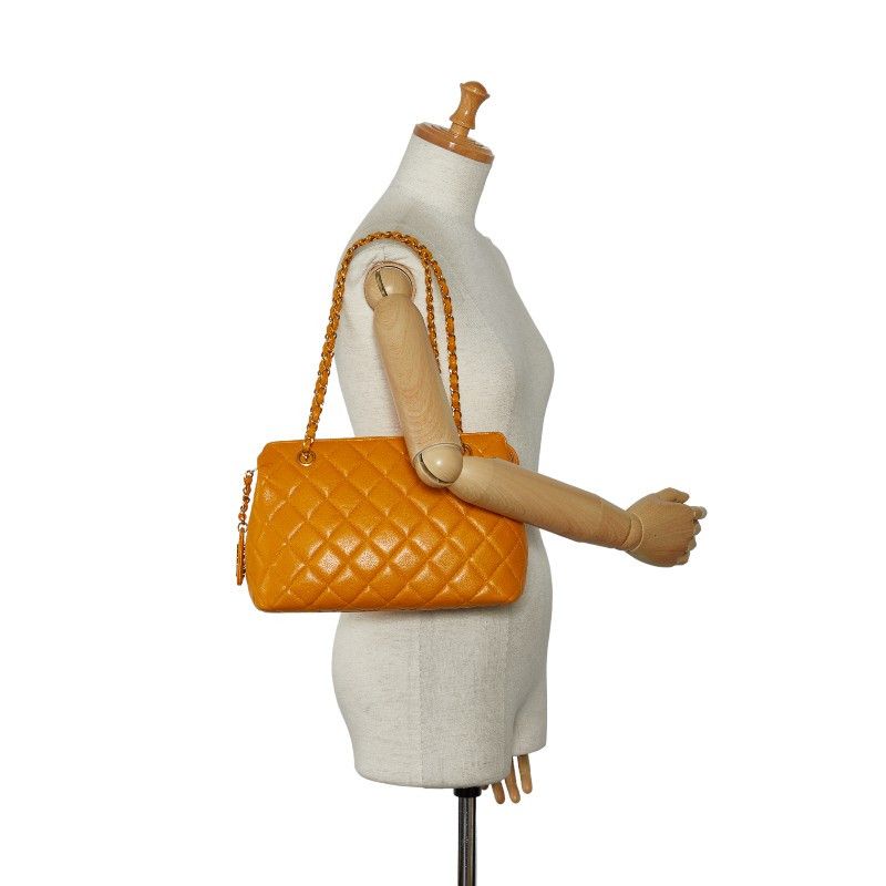 Chanel Chanel Chanel Caviar Skin Gold Chain Shoulder Tote Leather Tote Bag in Very Good Condition Size ONE SIZE - 12 Thumbnail