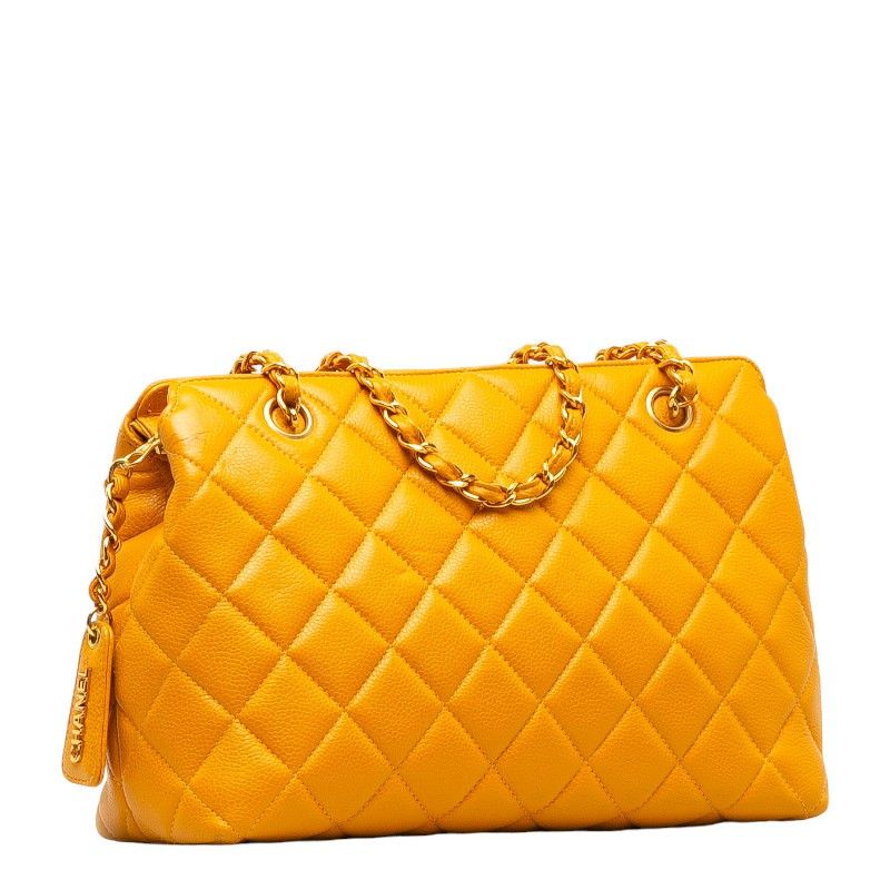 Chanel Chanel Chanel Caviar Skin Gold Chain Shoulder Tote Leather Tote Bag in Very Good Condition Size ONE SIZE - 2 Thumbnail