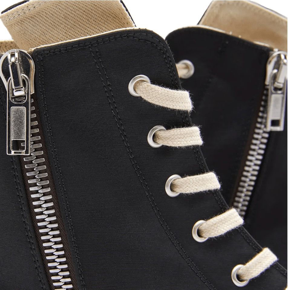Rick Owens DRKSHDW Sneaker High Pentagram Embroidery Black Milk Size US 9.5 / EU 42-43 - 6 Thumbnail