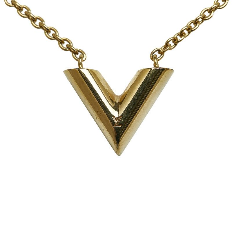 Louis Vuitton Louis Vuitton Louis Vuitton Essential V Necklace Gold M61083 Metal Necklace M61083 in Very Good Condition Size ONE SIZE - 2 Thumbnail