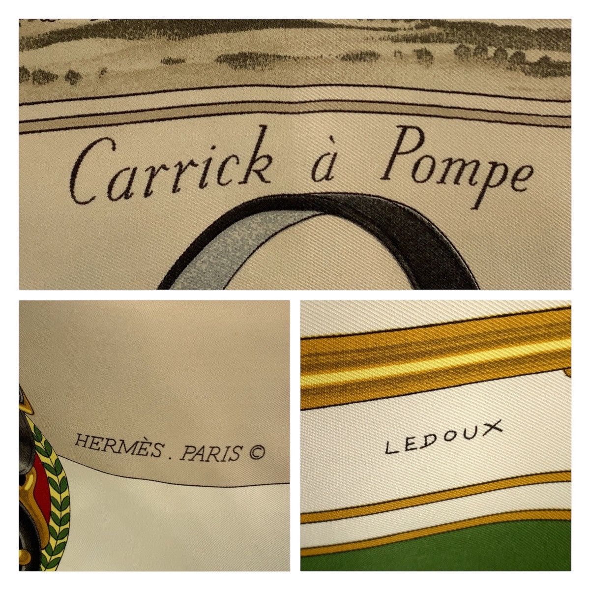 Hermes Hermes Hermes Silk Carrick a Pompe Scarf Canvas Scarf Size ONE SIZE - 4 Thumbnail