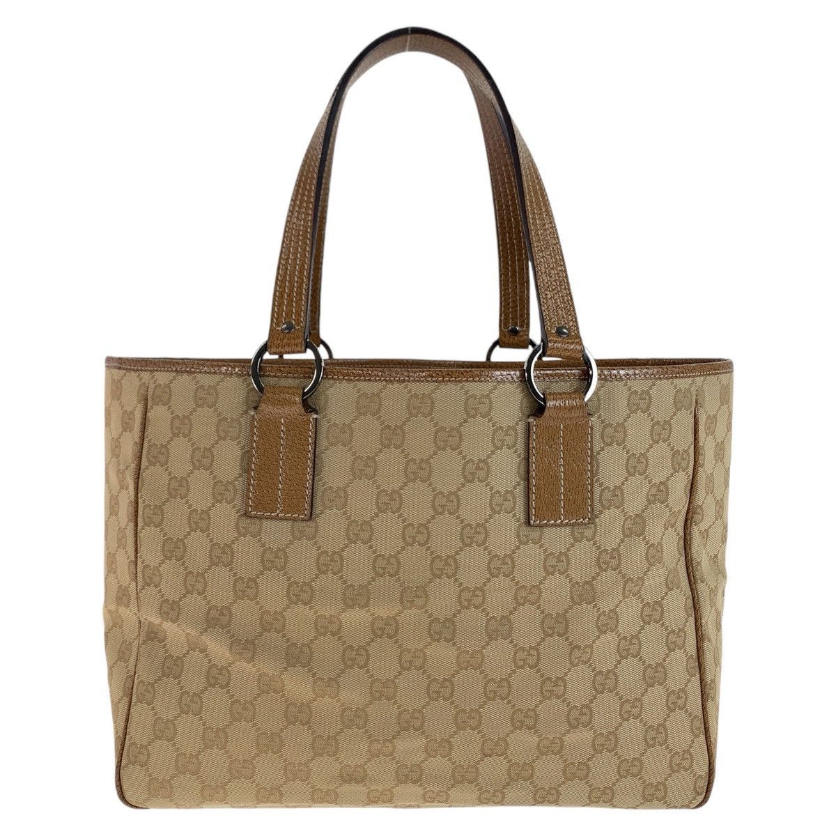 Gucci Gucci Gucci GG Canvas Leather Tote Bag Canvas Tote Bag 113017 Size ONE SIZE - 2 Thumbnail