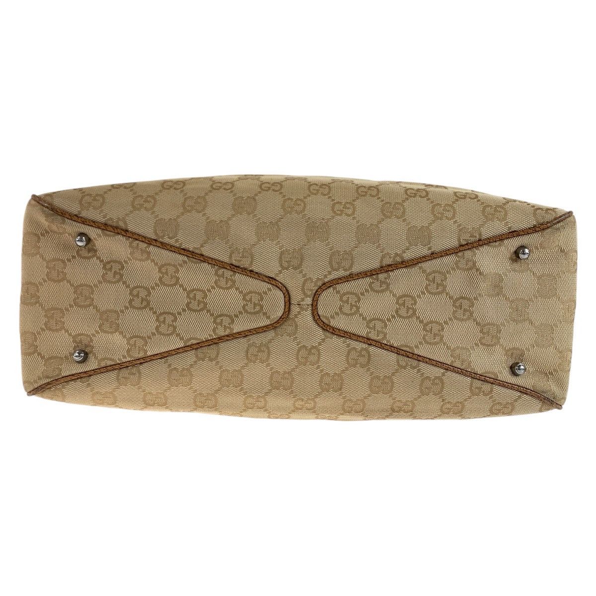 Gucci Gucci Gucci GG Canvas Leather Tote Bag Canvas Tote Bag 113017 Size ONE SIZE - 6 Thumbnail