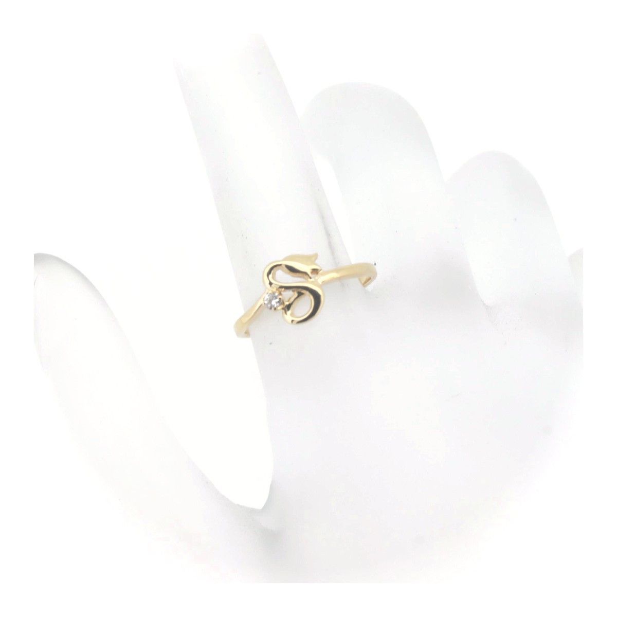Mikimoto Mikimoto Mikimoto Diamond Ring K18YG Yellow Gold Metal Ring in Great Condition Size ONE SIZE - 5 Thumbnail