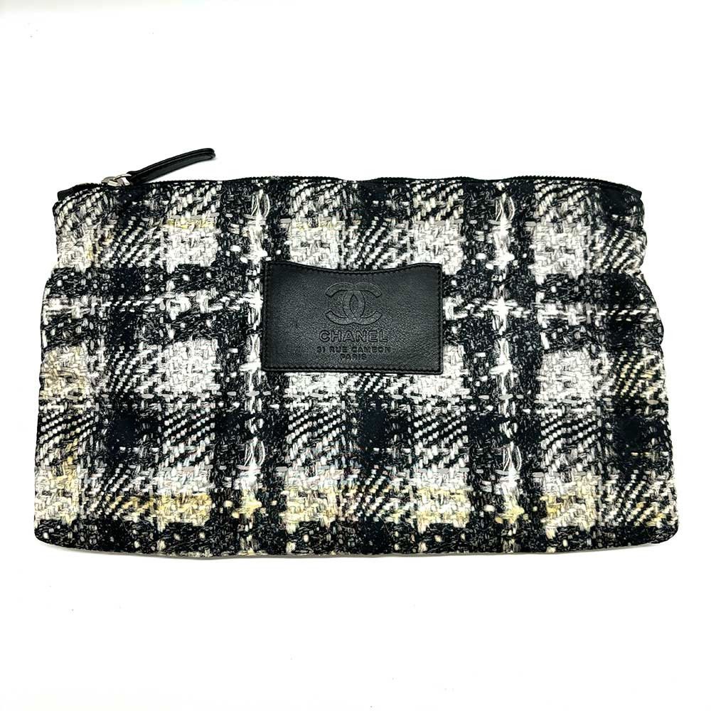 Chanel Chanel Chanel Nylon Backpack Tweed Black White Canvas Backpack 3-cha240704-1 in Very Good Condition Size ONE SIZE - 7 Thumbnail