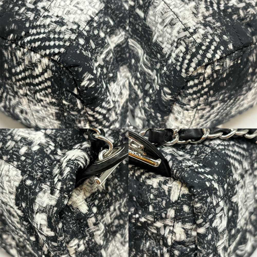 Chanel Chanel Chanel Nylon Backpack Tweed Black White Canvas Backpack 3-cha240704-1 in Very Good Condition Size ONE SIZE - 3 Thumbnail