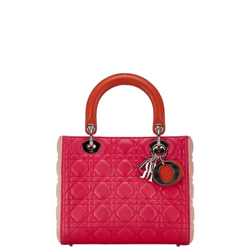 Dior Dior Dior Lady Dior Cannage Leather Handbag Leather Handbag in Very Good Condition Size ONE SIZE - 2 Thumbnail