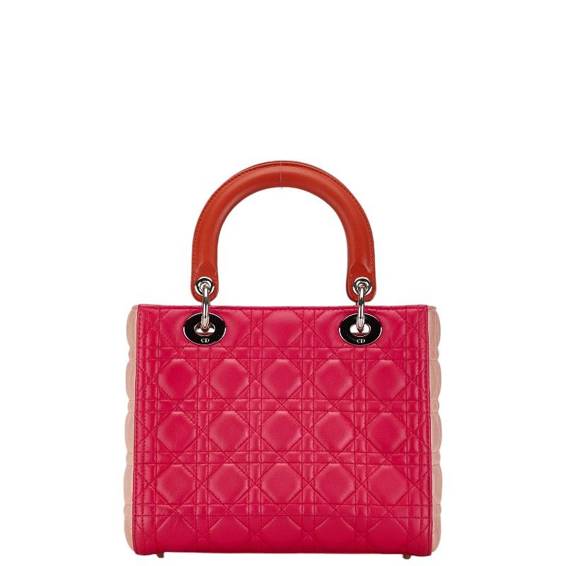 Dior Dior Dior Lady Dior Cannage Leather Handbag Leather Handbag in Very Good Condition Size ONE SIZE - 4 Thumbnail