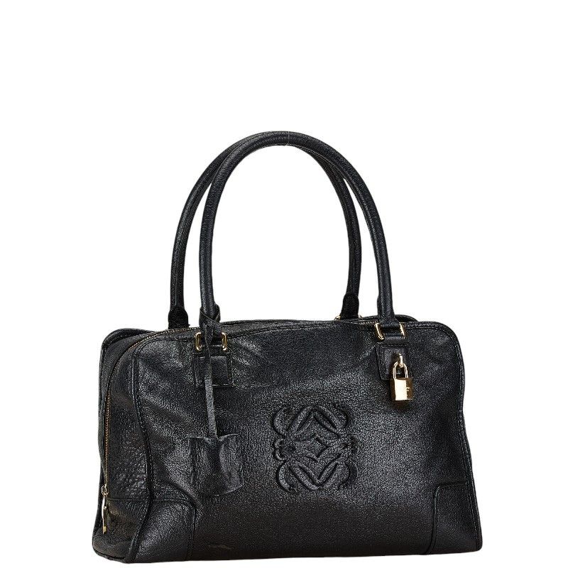 Loewe Loewe Loewe Leather Amazona 36 Anagram Handbag Black Leather Handbag in Good Condition Size ONE SIZE - 2 Thumbnail