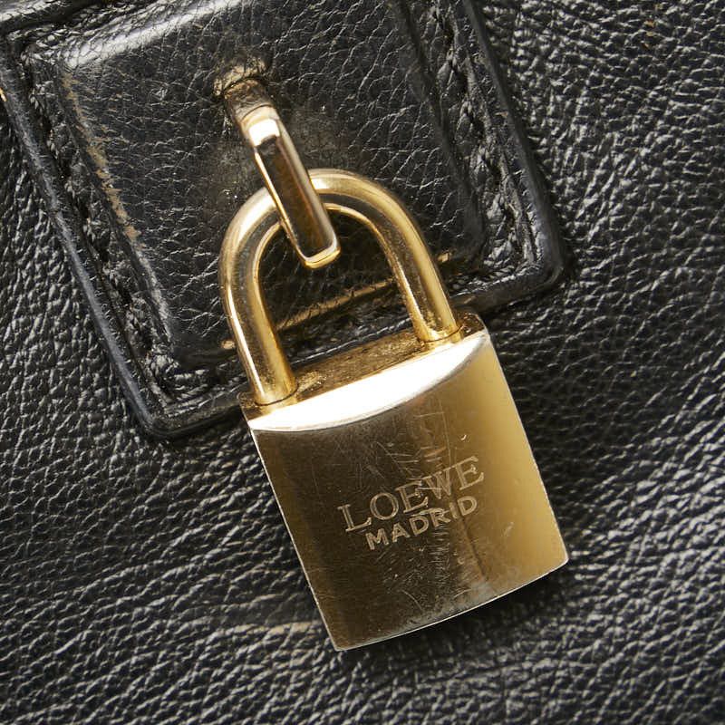 Loewe Loewe Loewe Leather Amazona 36 Anagram Handbag Black Leather Handbag in Good Condition Size ONE SIZE - 11 Thumbnail
