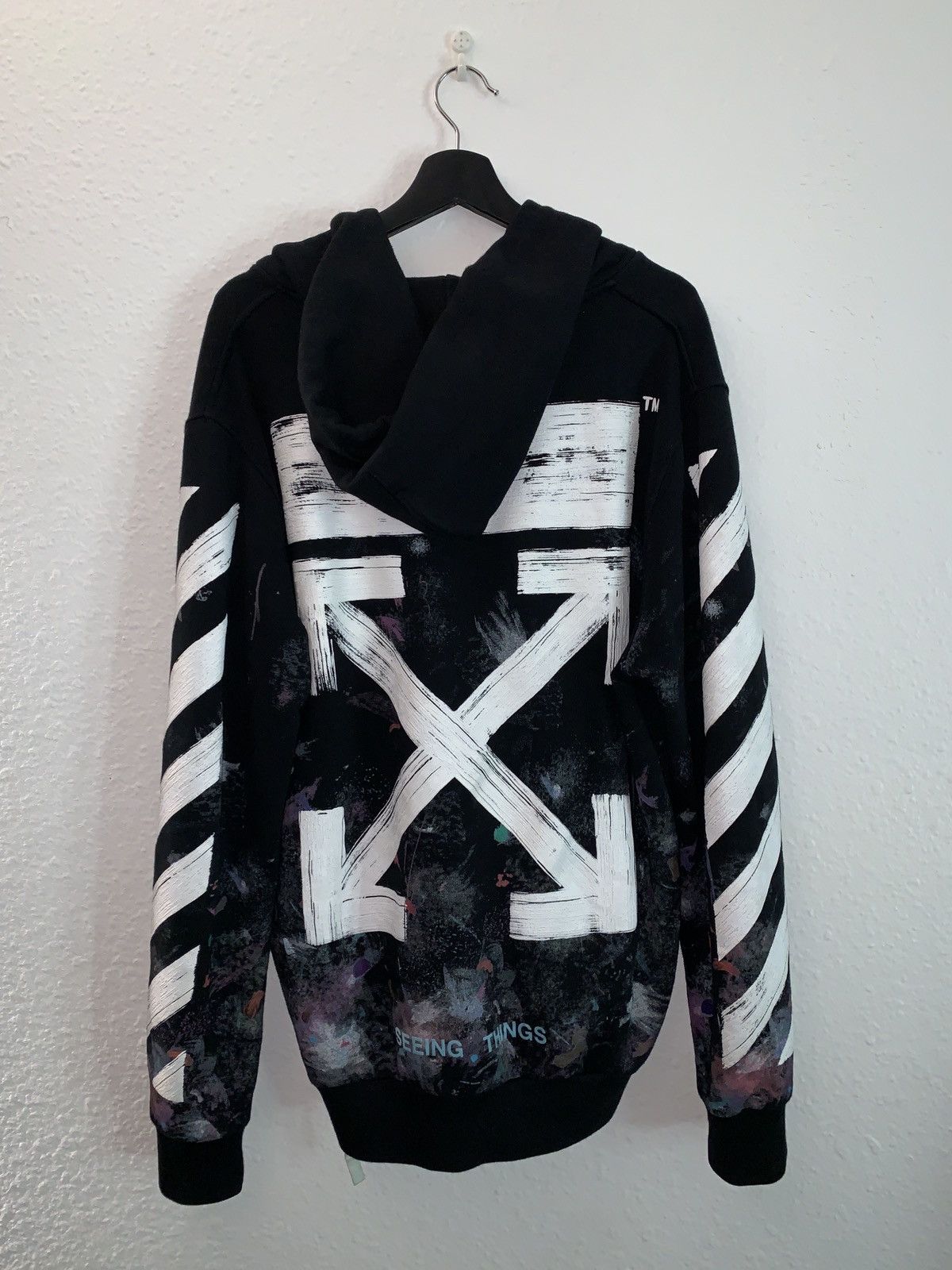 Off white 2025 brush paint hoodie