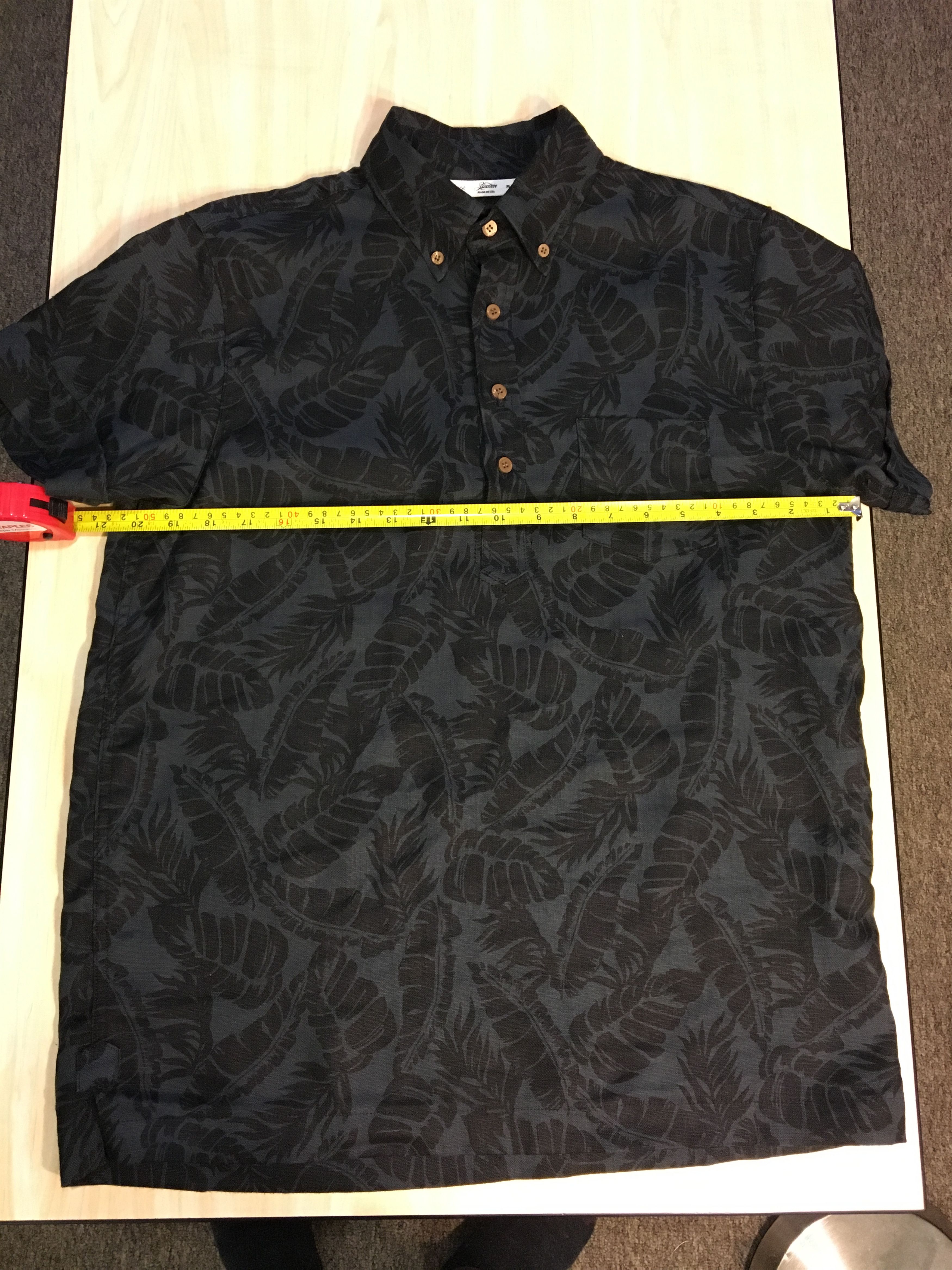 3sixteen Short Sleeve Popover Black Palm Print Size US M / EU 48-50 / 2 - 4 Thumbnail