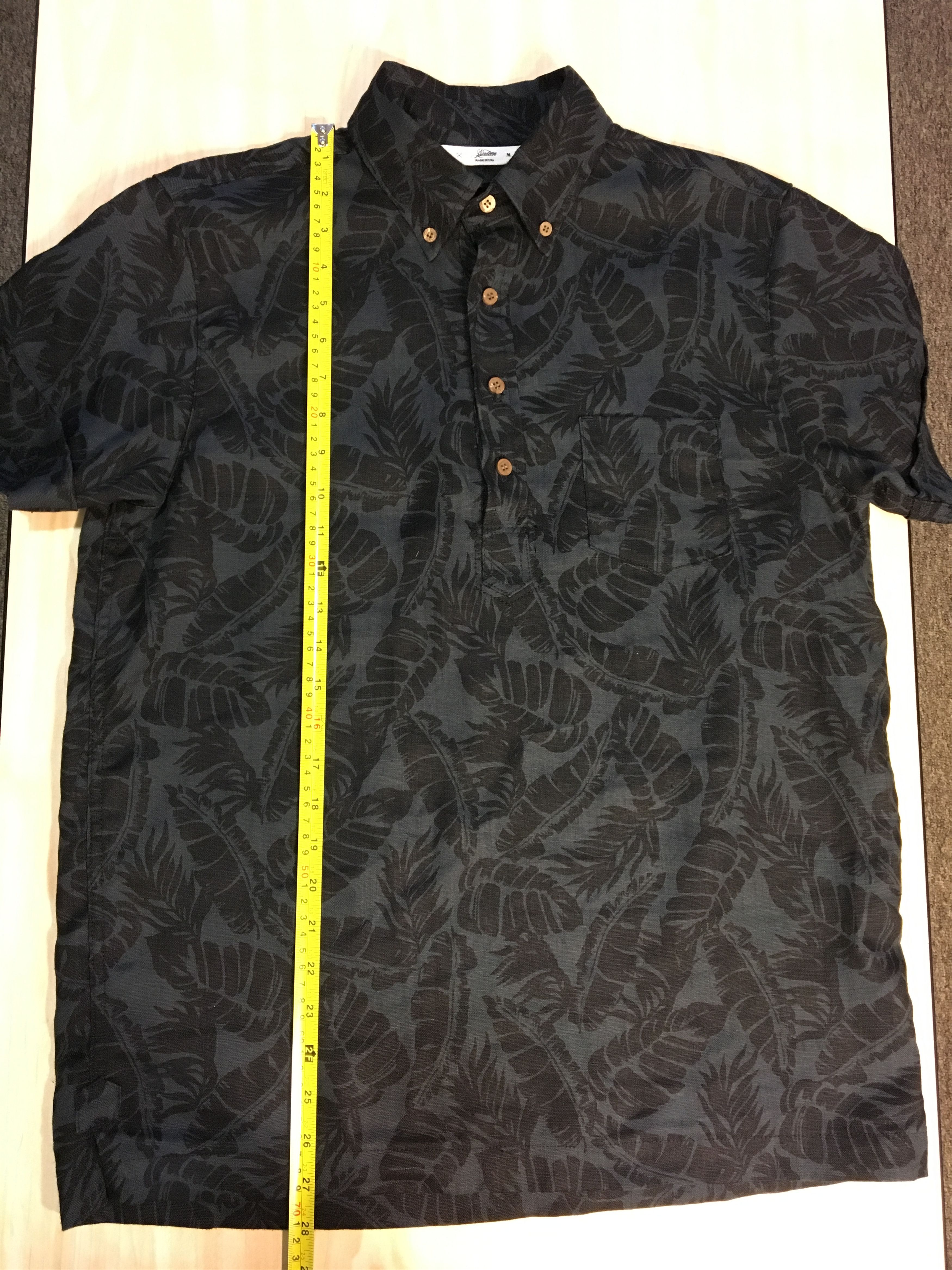 3sixteen Short Sleeve Popover Black Palm Print Size US M / EU 48-50 / 2 - 5 Thumbnail