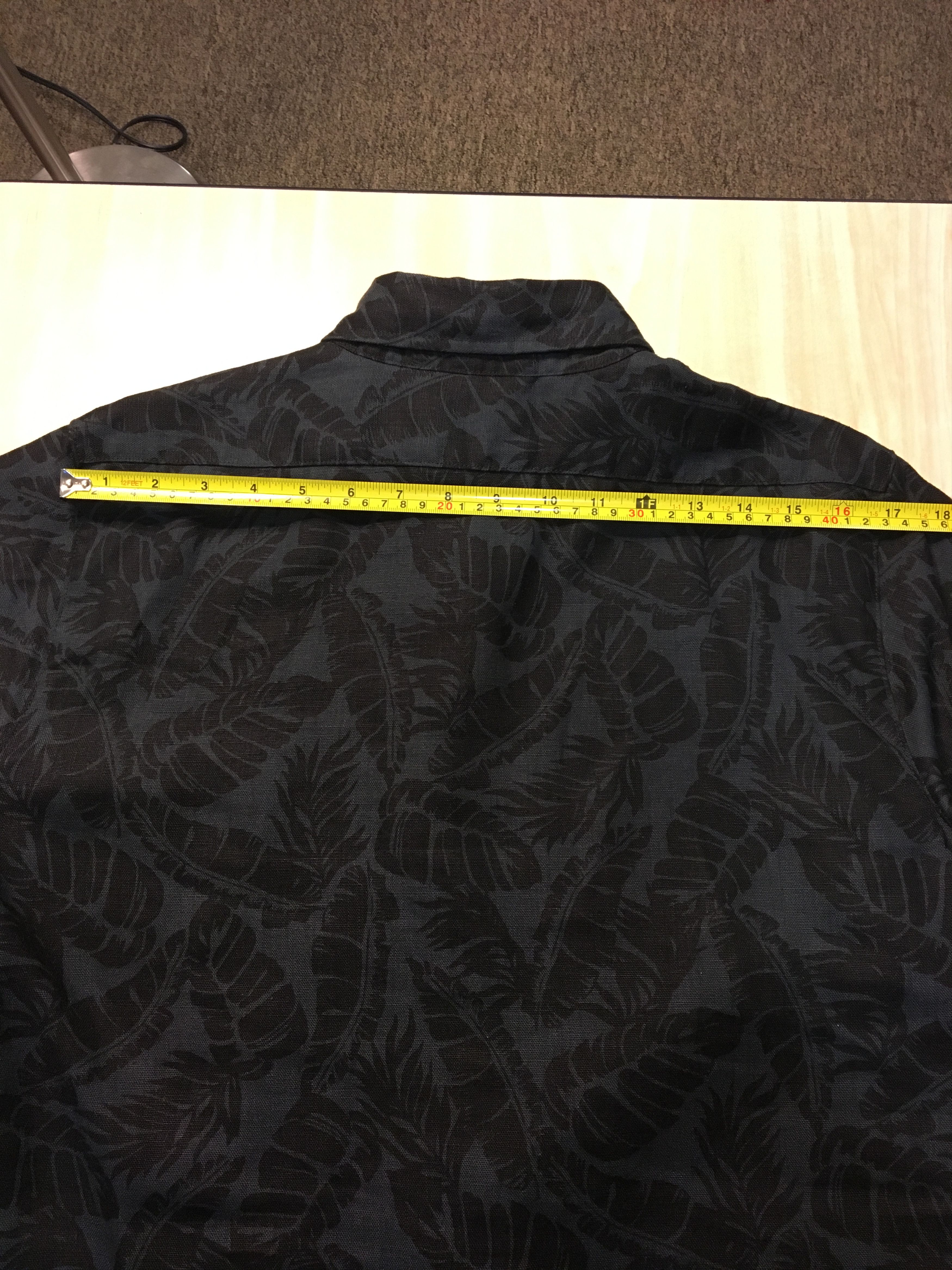 3sixteen Short Sleeve Popover Black Palm Print Size US M / EU 48-50 / 2 - 8 Thumbnail