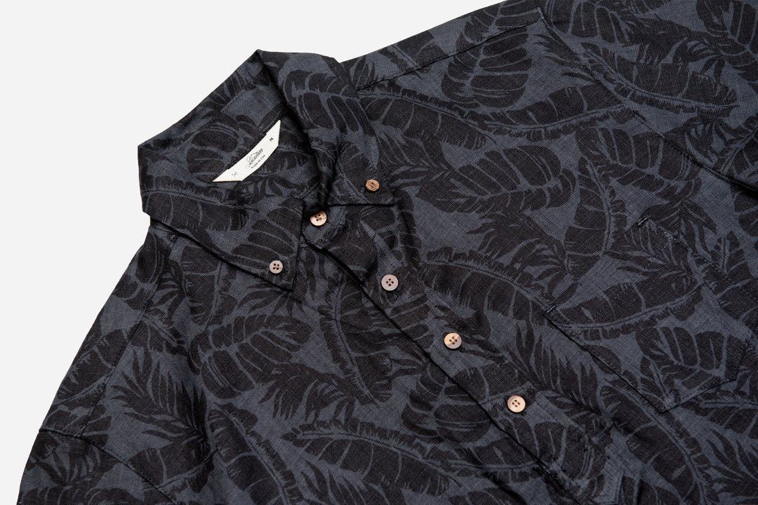 3sixteen Short Sleeve Popover Black Palm Print Size US M / EU 48-50 / 2 - 3 Thumbnail