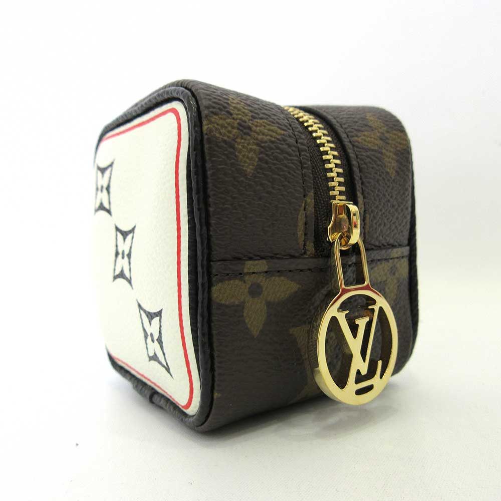 Louis Vuitton Louis Vuitton Louis Vuitton Monogram Portemonnaie Cube Pouch M80231 Canvas Vanity Bag M80231 Size ONE SIZE - 2 Thumbnail