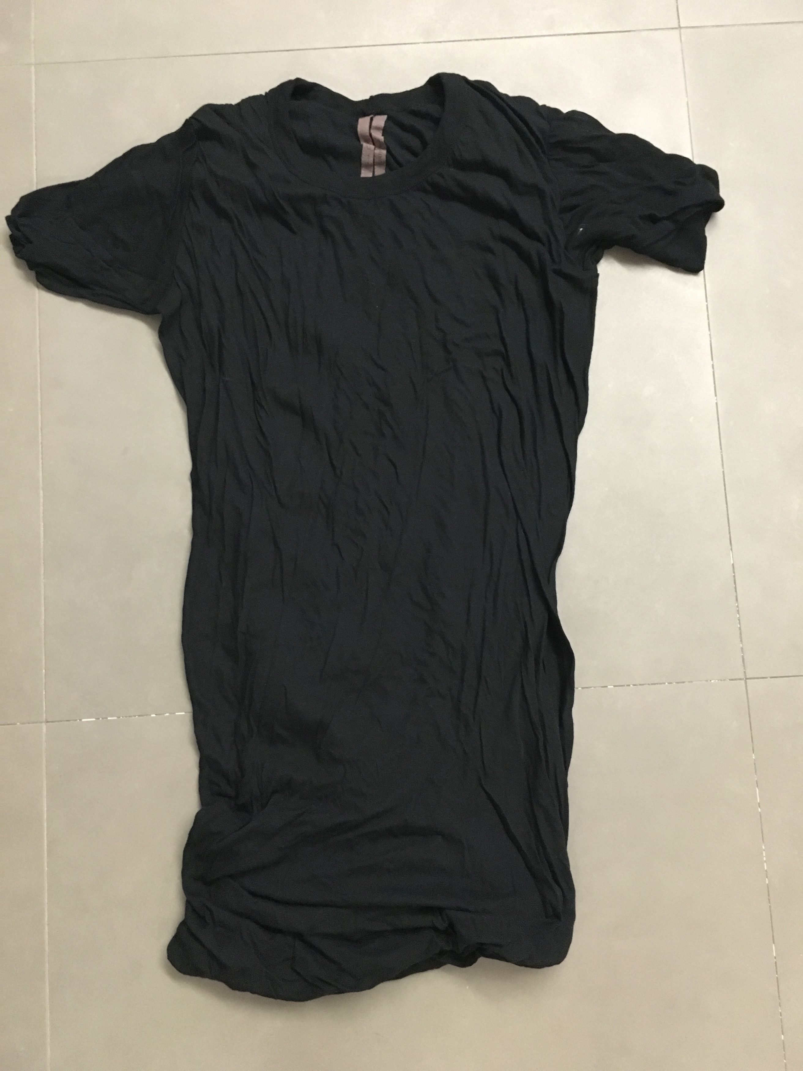 Rick Owens Black Double Layer Short Sleeves Tee Size US S / EU 44-46 / 1 - 2 Preview
