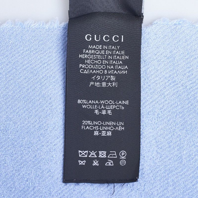Gucci Gucci Gucci Wool GG Stole Scarf 371467 Canvas Scarf 371467 in Great Condition Size ONE SIZE - 4 Thumbnail