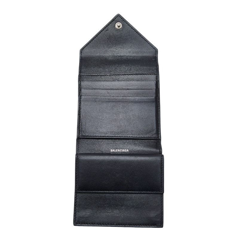 Balenciaga Balenciaga Balenciaga Leather Paper Wallet Black Leather Short Wallet 637450 in Very Good Condition Size ONE SIZE - 5 Thumbnail
