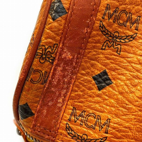 MCM MCM MCM Visetos Camel Leather Shoulder Bag Leather Crossbody Bag in Good Condition Size ONE SIZE - 8 Thumbnail
