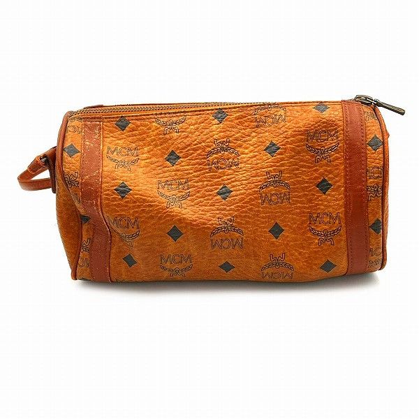 MCM MCM MCM Visetos Camel Leather Shoulder Bag Leather Crossbody Bag in Good Condition Size ONE SIZE - 2 Thumbnail
