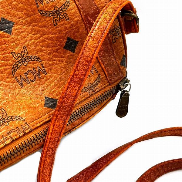 MCM MCM MCM Visetos Camel Leather Shoulder Bag Leather Crossbody Bag in Good Condition Size ONE SIZE - 9 Thumbnail