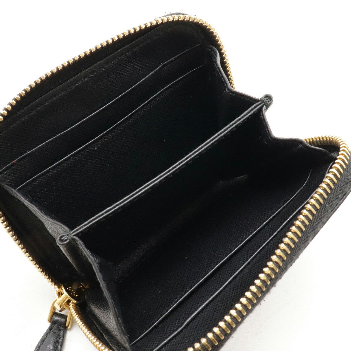 Prada Prada Prada Saffiano Leather Coin Case Black Leather Coin Case 1MM268 in Very Good Condition Size ONE SIZE - 5 Thumbnail