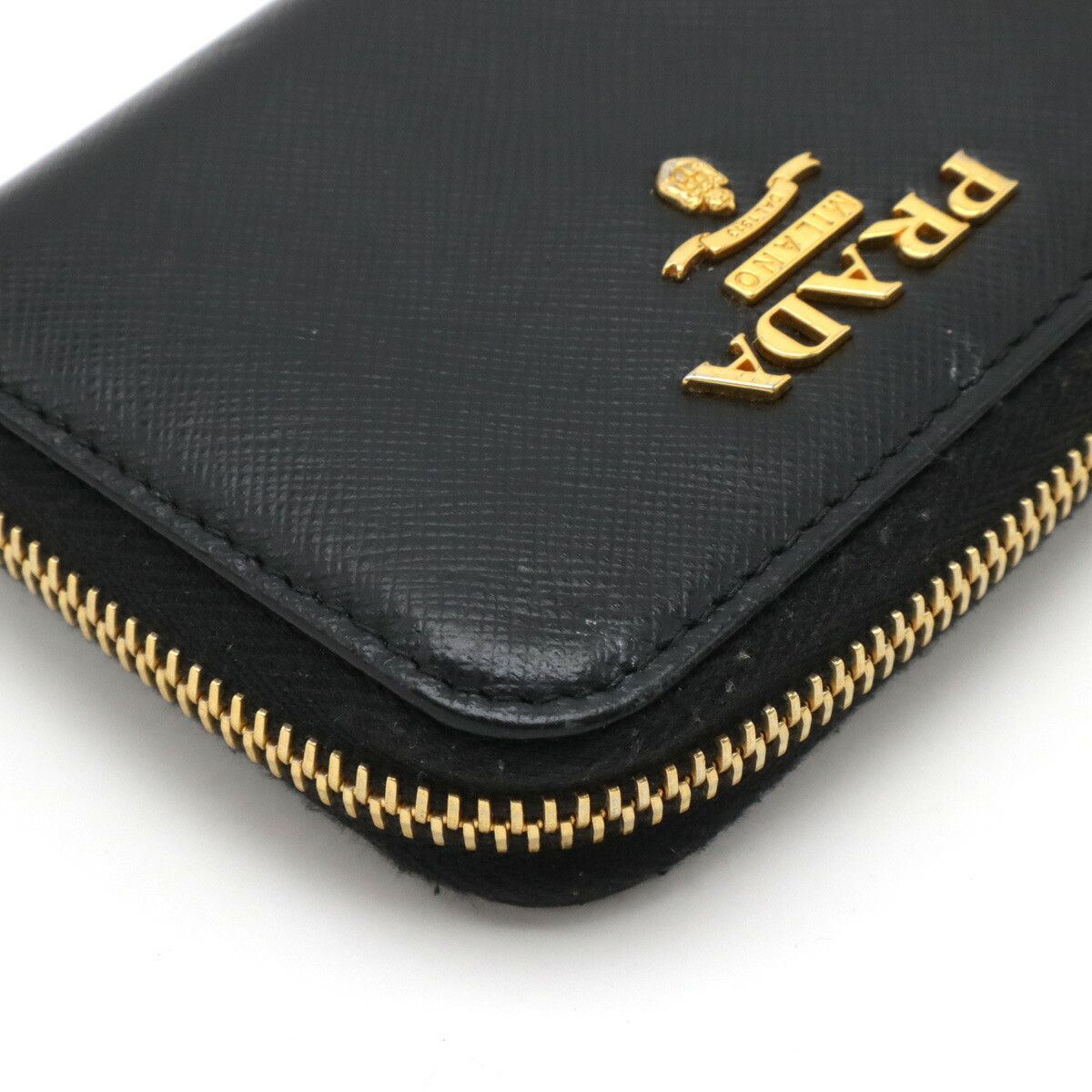 Prada Prada Prada Saffiano Leather Coin Case Black Leather Coin Case 1MM268 in Very Good Condition Size ONE SIZE - 3 Thumbnail