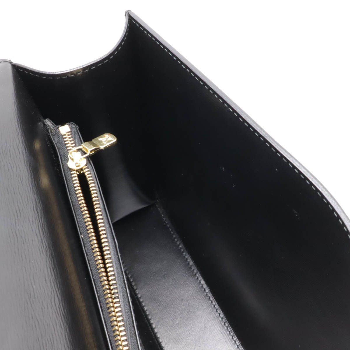 Louis Vuitton Louis Vuitton Louis Vuitton Epi Leather Malzerbe Handbag Black Leather Handbag M52372 in Very Good Condition Size ONE SIZE - 6 Thumbnail