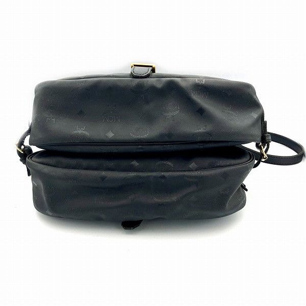MCM MCM MCM Visetos Black Nylon Leather Shoulder Bag Canvas Crossbody Bag Size ONE SIZE - 3 Thumbnail