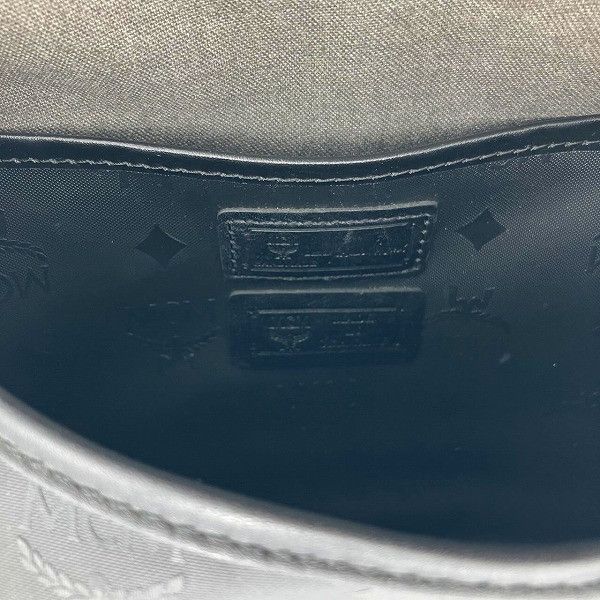MCM MCM MCM Visetos Black Nylon Leather Shoulder Bag Canvas Crossbody Bag Size ONE SIZE - 5 Thumbnail