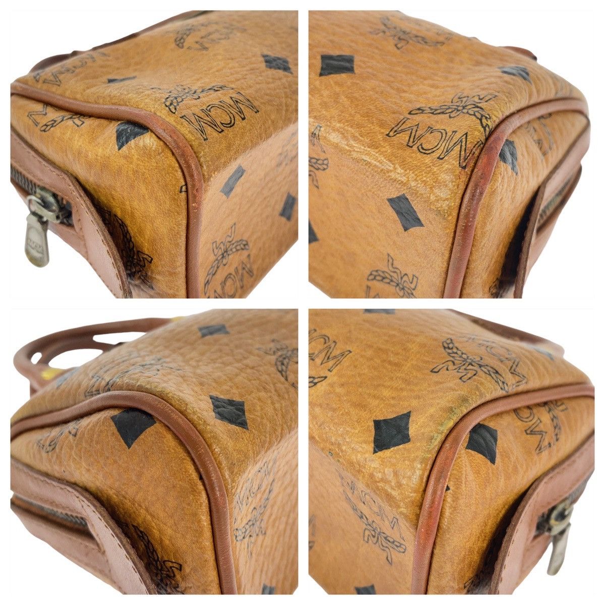 MCM MCM MCM Leather Logo Brown Gold 2way Shoulder Handbag Leather Handbag in Very Good Condition Size ONE SIZE - 3 Thumbnail