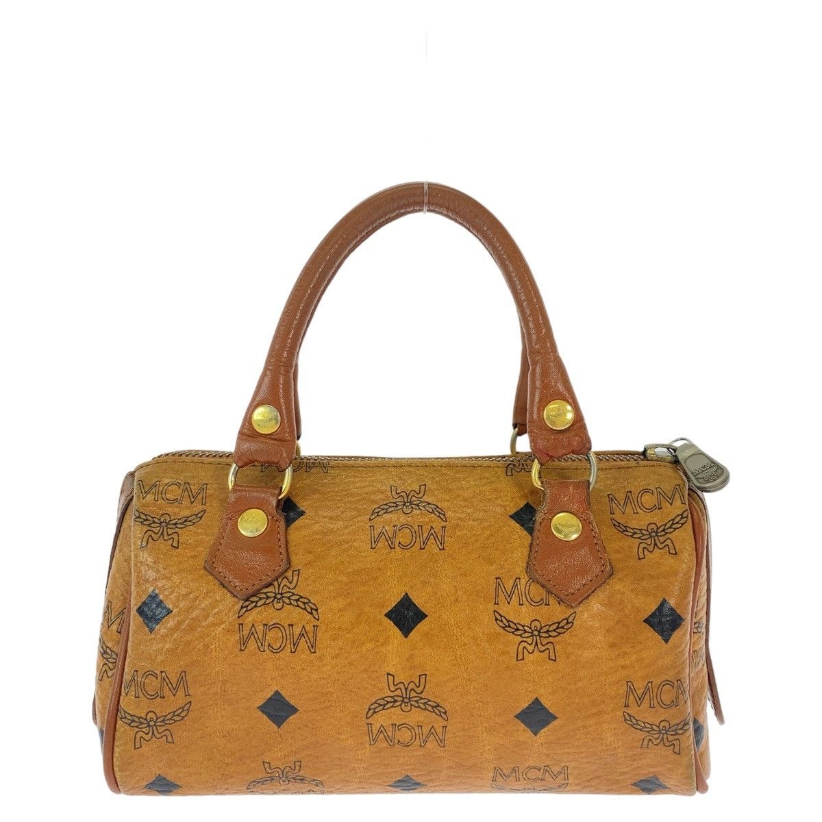 MCM MCM MCM Leather Logo Brown Gold 2way Shoulder Handbag Leather Handbag in Very Good Condition Size ONE SIZE - 2 Thumbnail