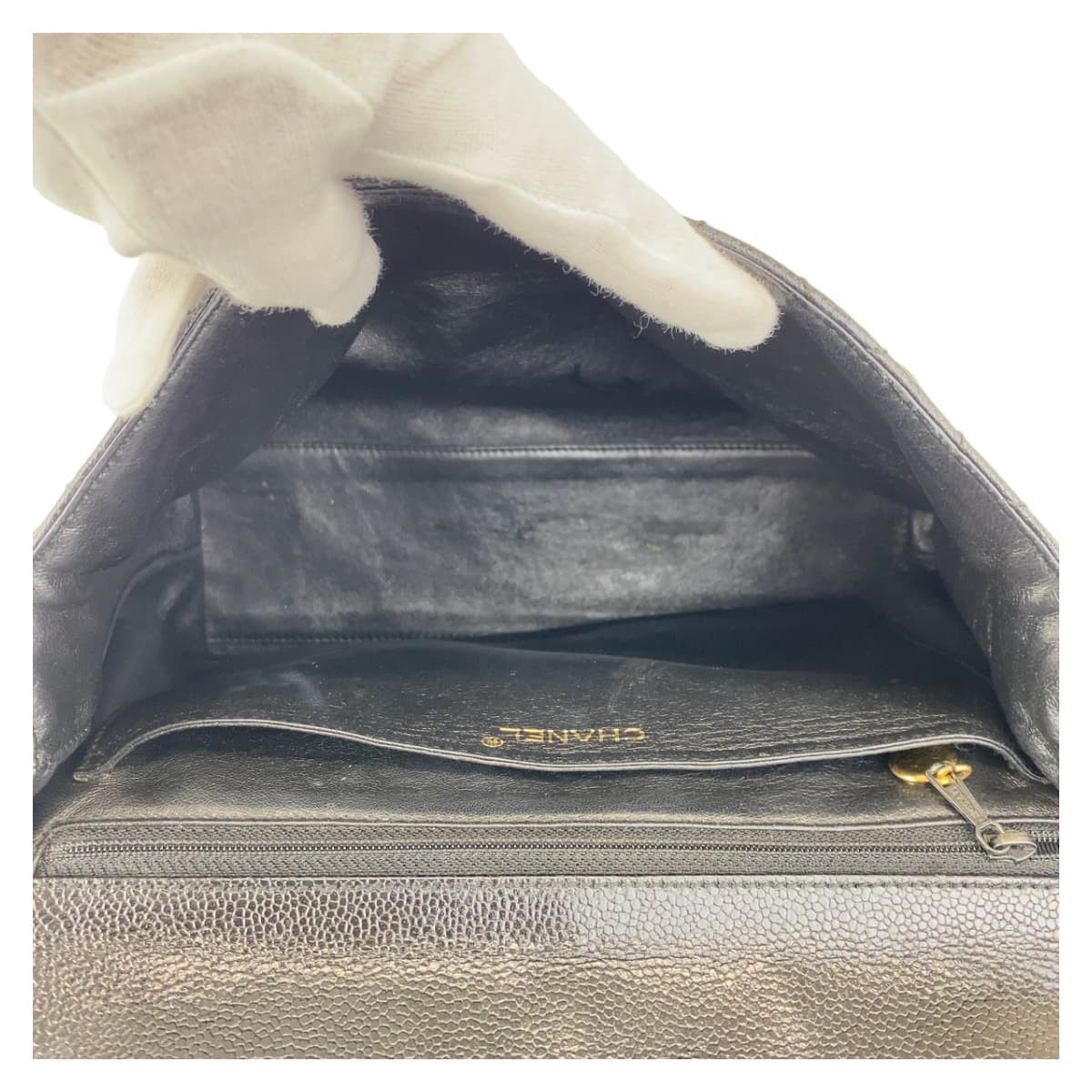 Chanel Chanel Chanel Vintage Caviar Skin Top Handle Bag Leather Handbag 687**** in Very Good Condition Size ONE SIZE - 7 Thumbnail