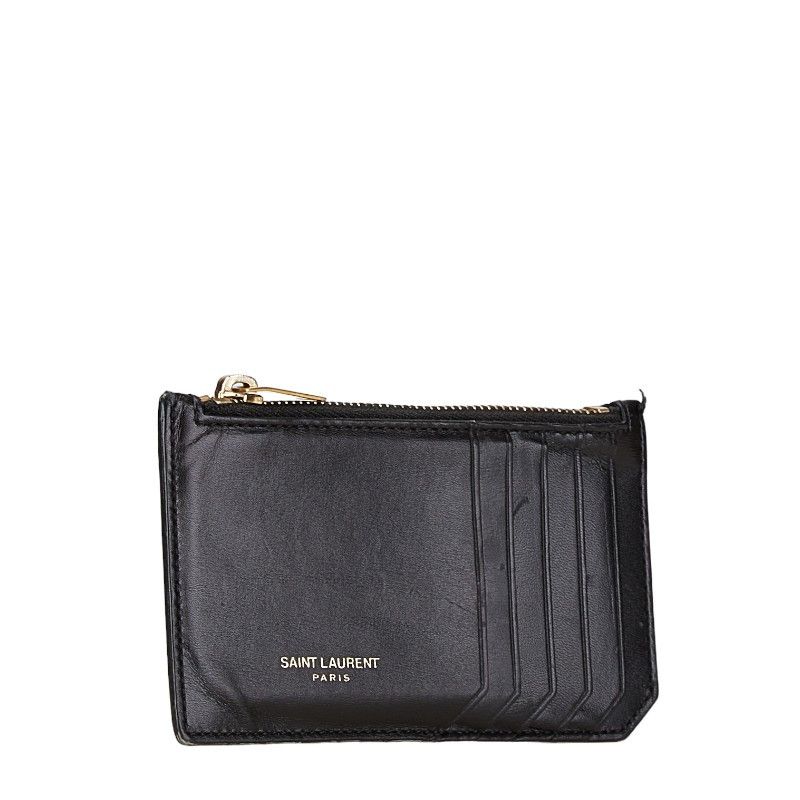 Yves Saint Laurent Yves Saint Laurent Saint Laurent Leather Zip Card Case Leather Card Case in Very Good Condition Size ONE SIZE - 2 Thumbnail