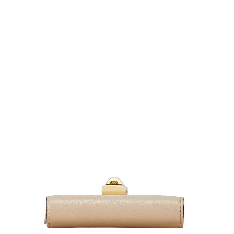 Fendi Fendi Fendi Leather Studded Bifold Wallet Beige Pink Leather Short Wallet in Very Good Condition Size ONE SIZE - 4 Thumbnail
