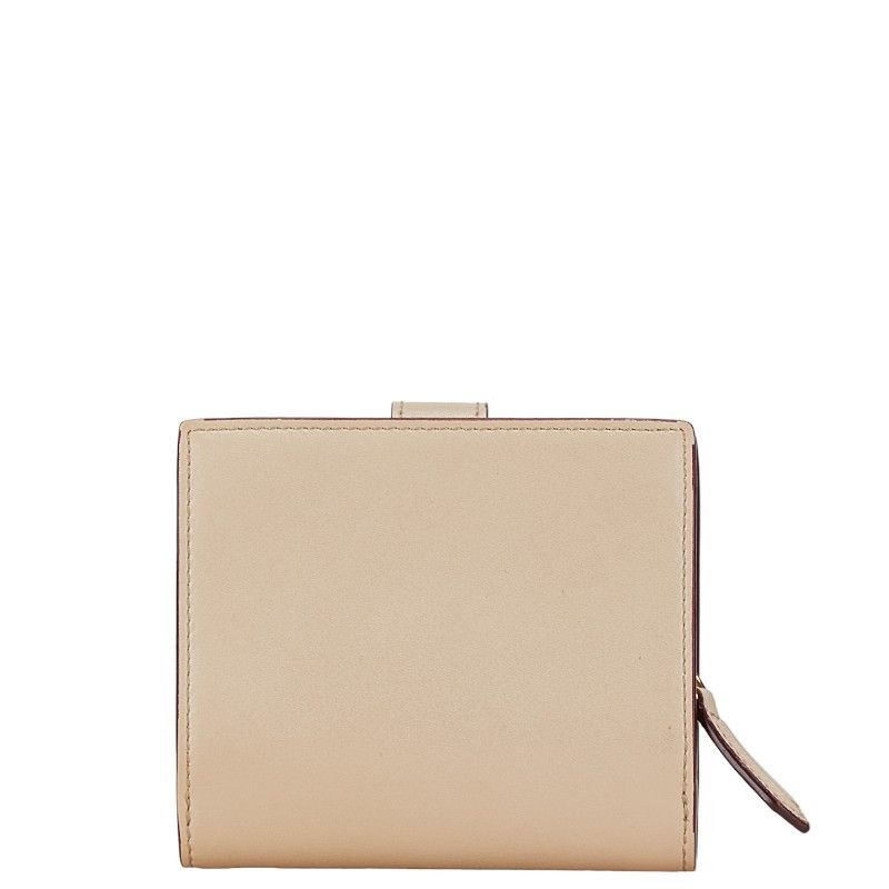 Fendi Fendi Fendi Leather Studded Bifold Wallet Beige Pink Leather Short Wallet in Very Good Condition Size ONE SIZE - 3 Thumbnail