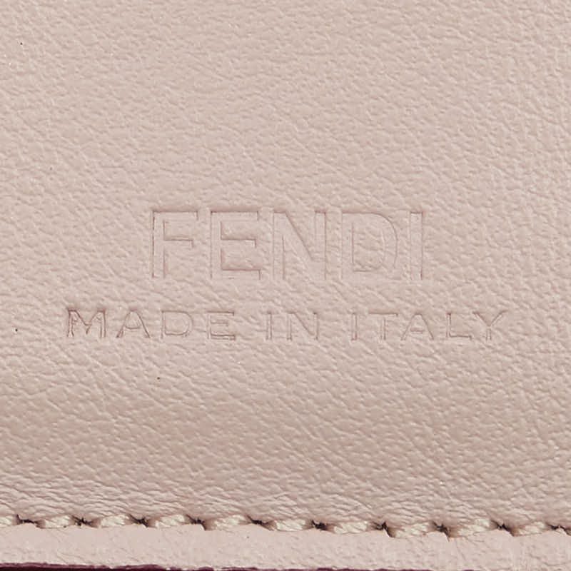 Fendi Fendi Fendi Leather Studded Bifold Wallet Beige Pink Leather Short Wallet in Very Good Condition Size ONE SIZE - 10 Thumbnail
