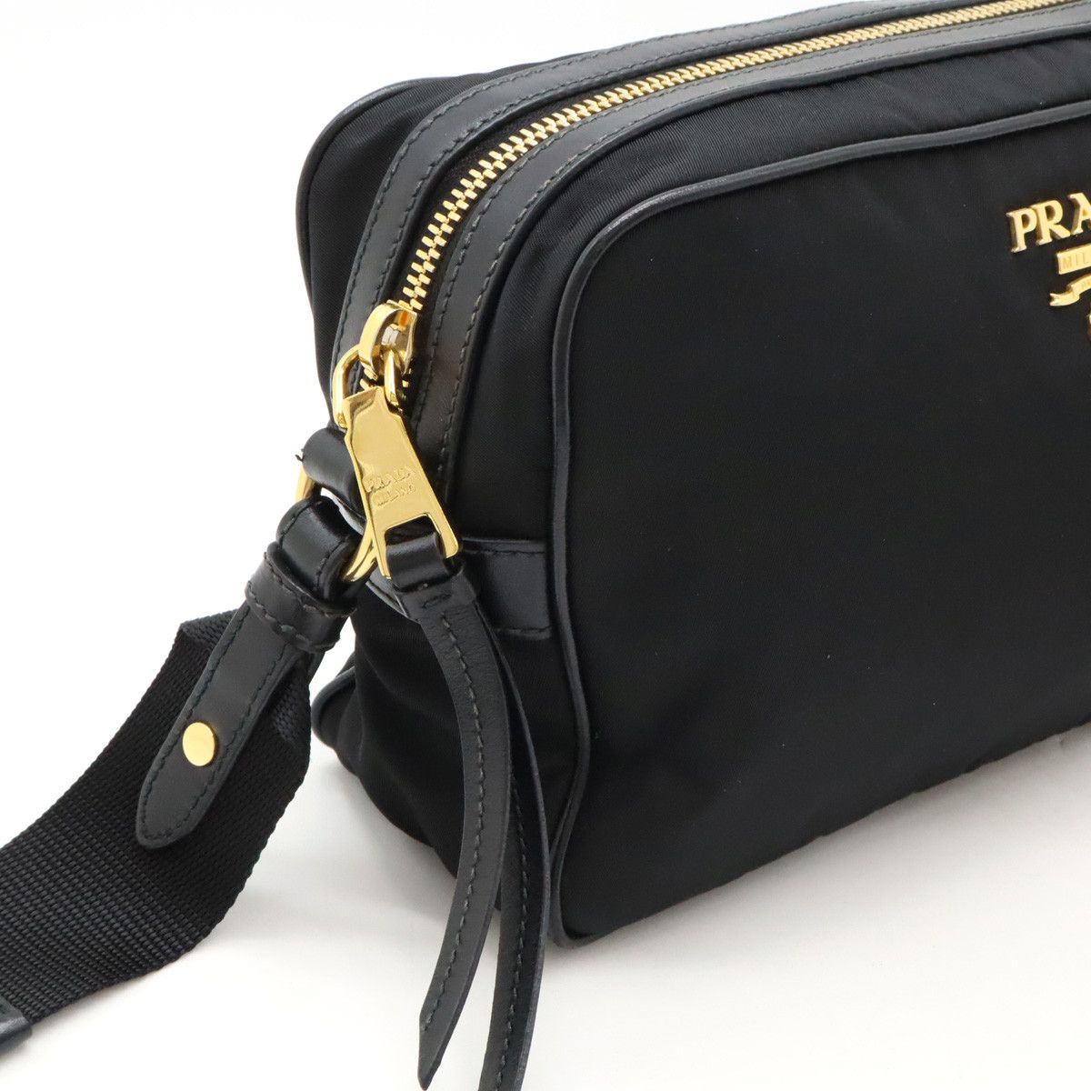 Prada Prada Prada Nylon Leather Shoulder Bag 2WAY Pouch 1BH089 Canvas Crossbody Bag 1BH089 in Very Good Condition Size ONE SIZE - 4 Thumbnail