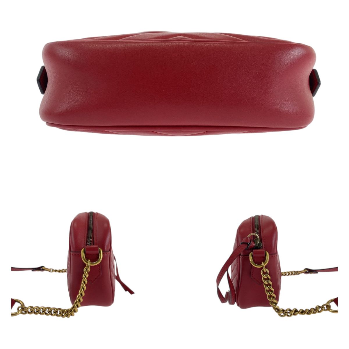 Gucci Gucci Gucci Leather GG Marmont Shoulder Bag Leather Crossbody Bag 448065 Size ONE SIZE - 6 Thumbnail