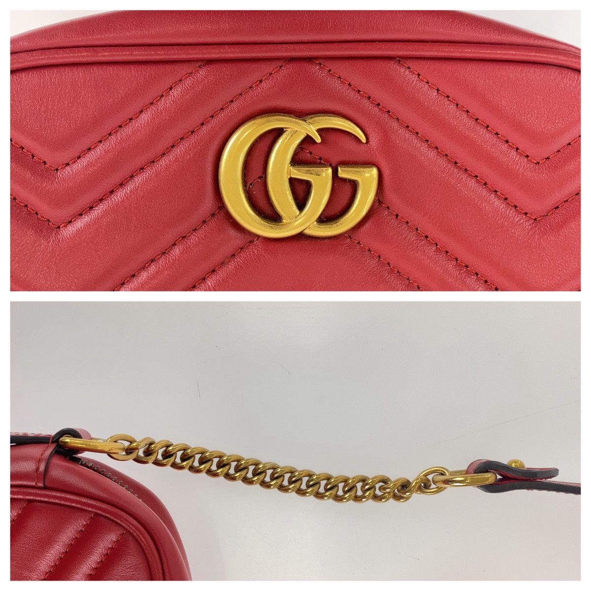 Gucci Gucci Gucci Leather GG Marmont Shoulder Bag Leather Crossbody Bag 448065 Size ONE SIZE - 5 Thumbnail