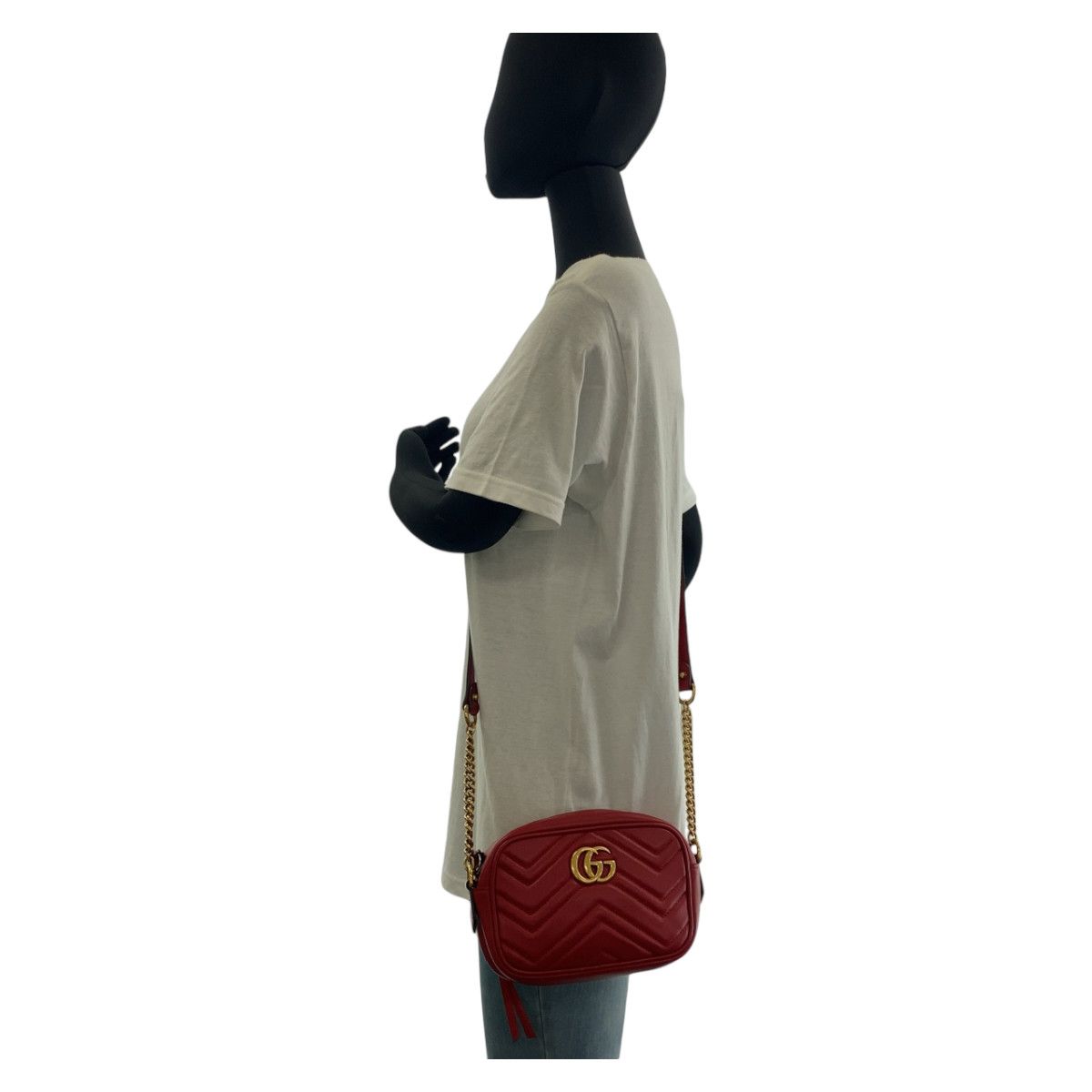 Gucci Gucci Gucci Leather GG Marmont Shoulder Bag Leather Crossbody Bag 448065 Size ONE SIZE - 10 Thumbnail